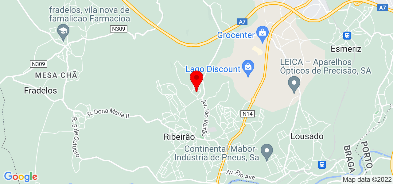 Anabela Araujo - Braga - Vila Nova de Famalicão - Mapa