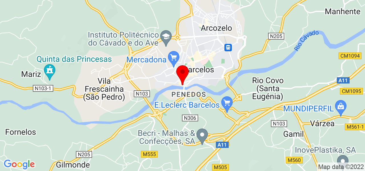 Ant&oacute;nio Ballester - Braga - Barcelos - Mapa