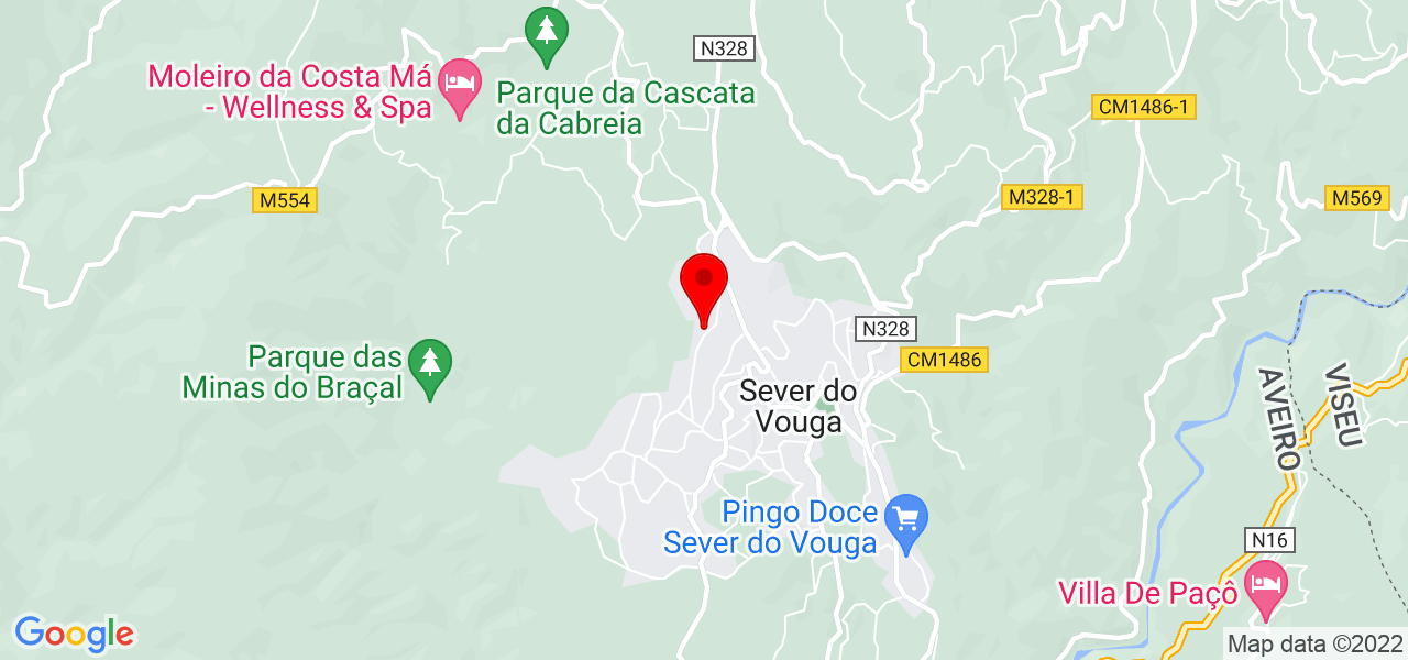 FB carpintaria - Aveiro - Sever do Vouga - Mapa