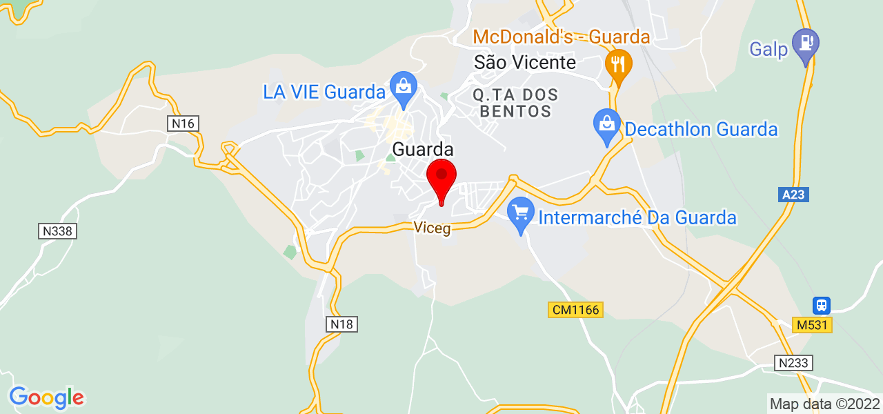 Muralhas lunar - Guarda - Guarda - Carte