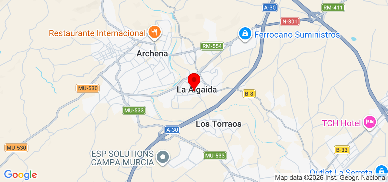Monica Martos - Región de Murcia - Archena - Mapa