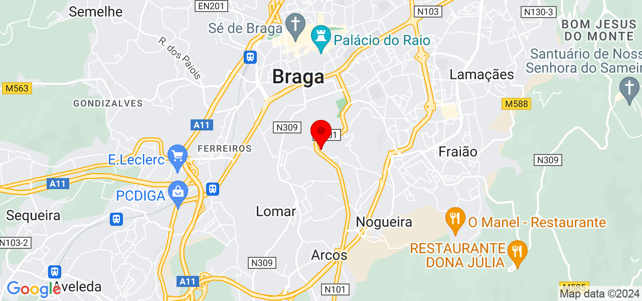 Ang&eacute;lica Magalh&atilde;es - Braga - Braga - Mapa