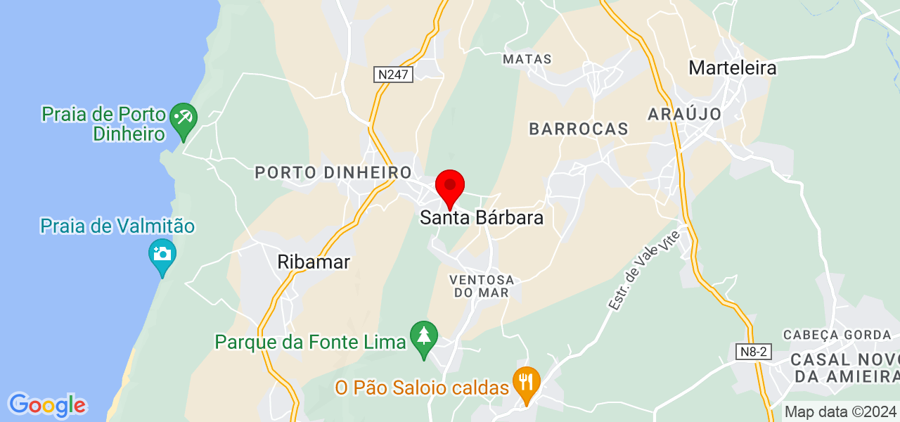 Valentino - Lisboa - Lourinhã - Mapa