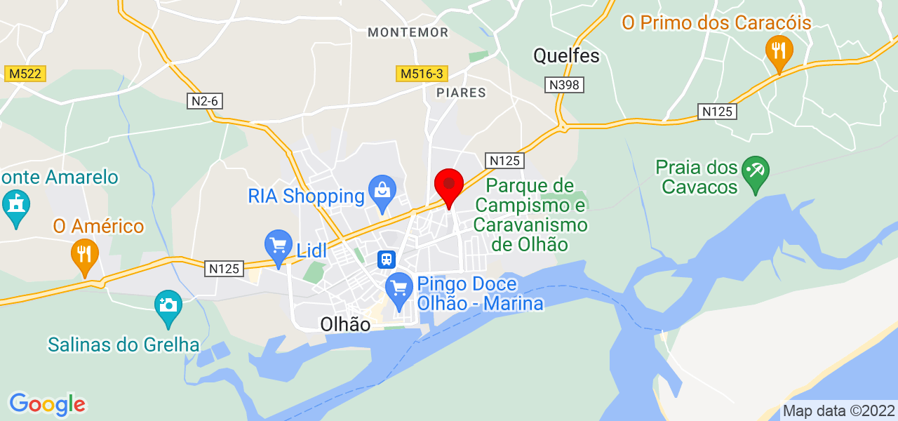Helena Rel&oacute;gio - Faro - Olhão - Mapa