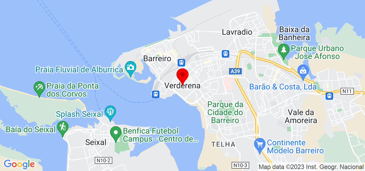 Izilda Correia - Setúbal - Barreiro - Mapa