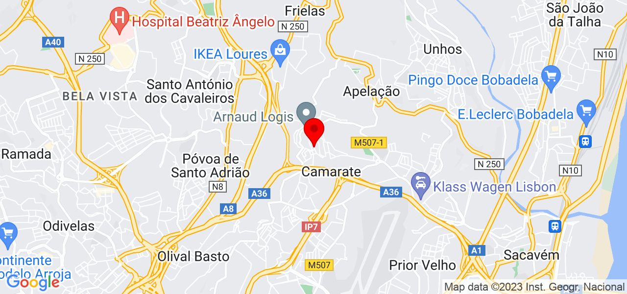 Paulino Rodrigues - Lisboa - Loures - Mapa