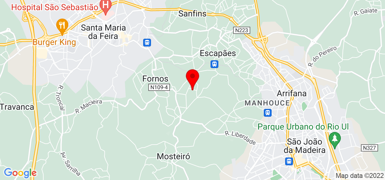 Belisa de S&aacute; - Aveiro - Santa Maria da Feira - Mapa
