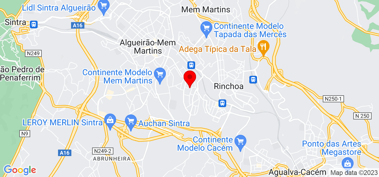 Nogueira - Lisboa - Sintra - Mapa