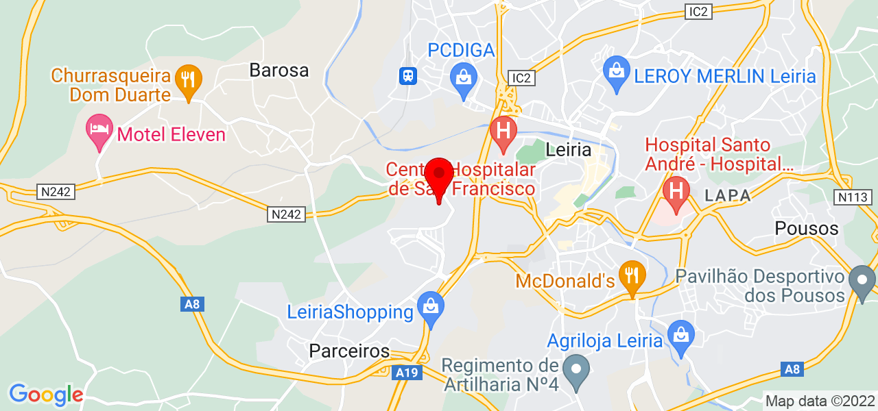 Leirijardins - Constru&ccedil;&atilde;o E Manuten&ccedil;&atilde;o De Espa&ccedil;os Verdes - Leiria - Leiria - Mapa