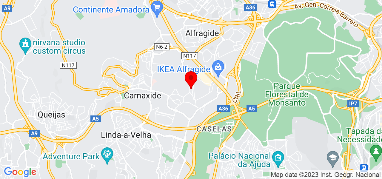 Rita Pereira - Lisboa - Oeiras - Mapa