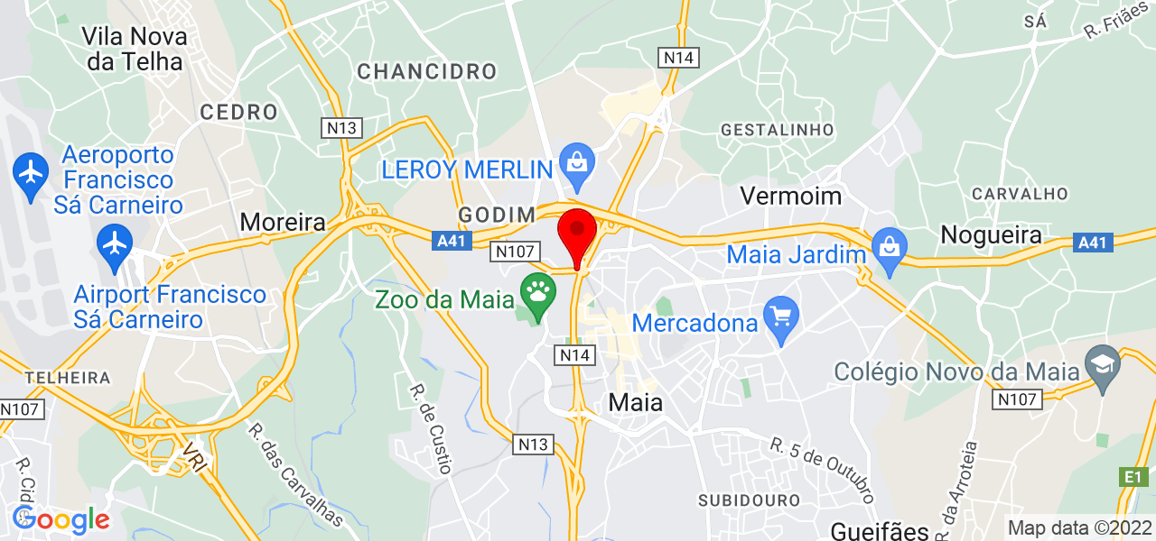 Gon&ccedil;alo Teixeira - Porto - Maia - Mapa