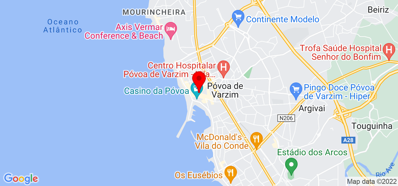 Ant&oacute;nio Fernando Barros Pereira - Porto - Póvoa de Varzim - Mapa
