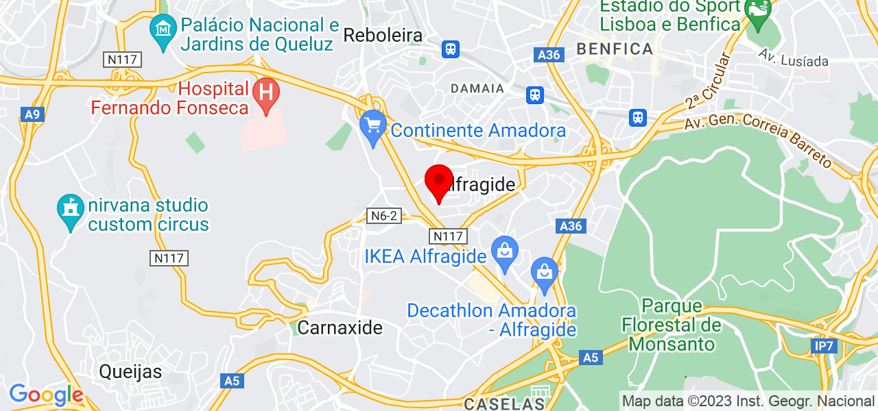 catering - Lisboa - Amadora - Mapa