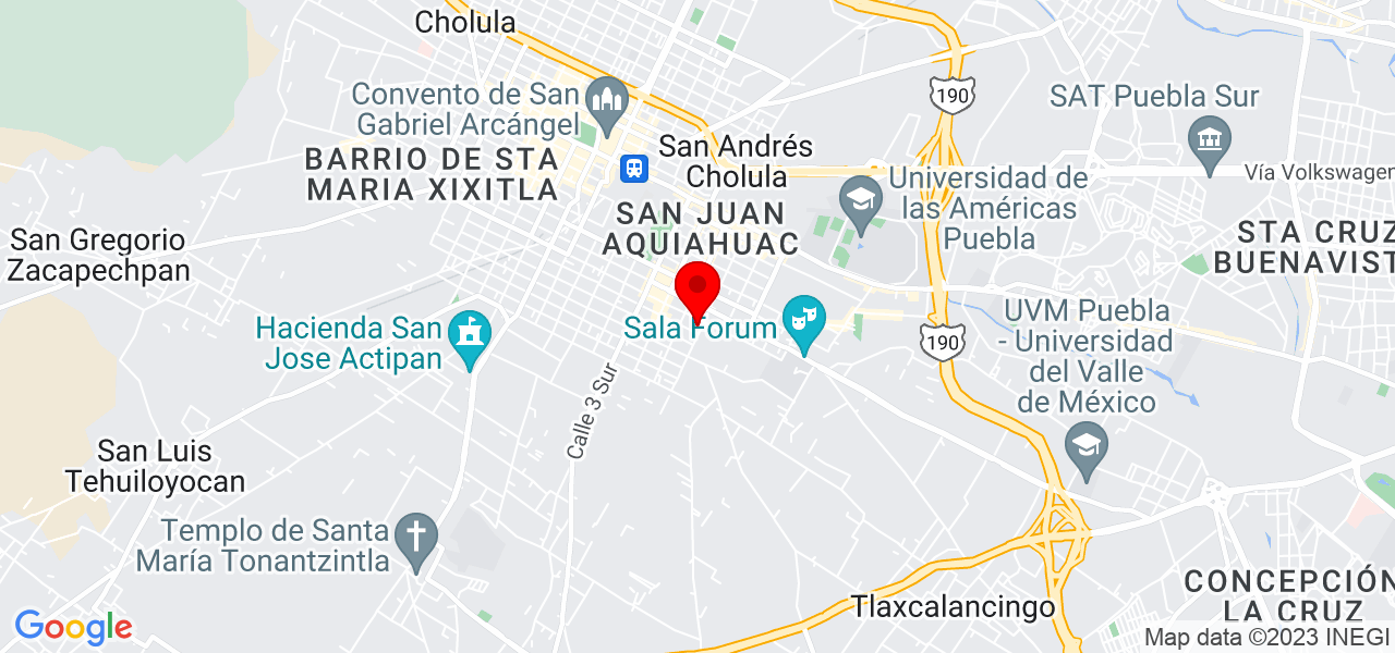 Jonhatan de Jesus - Puebla - San Andrés Cholula - Mapa
