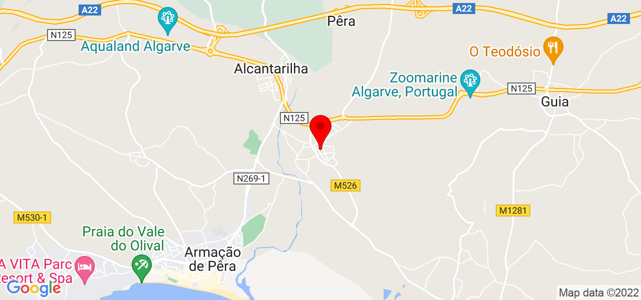 Algarve obras - Faro - Silves - Mapa