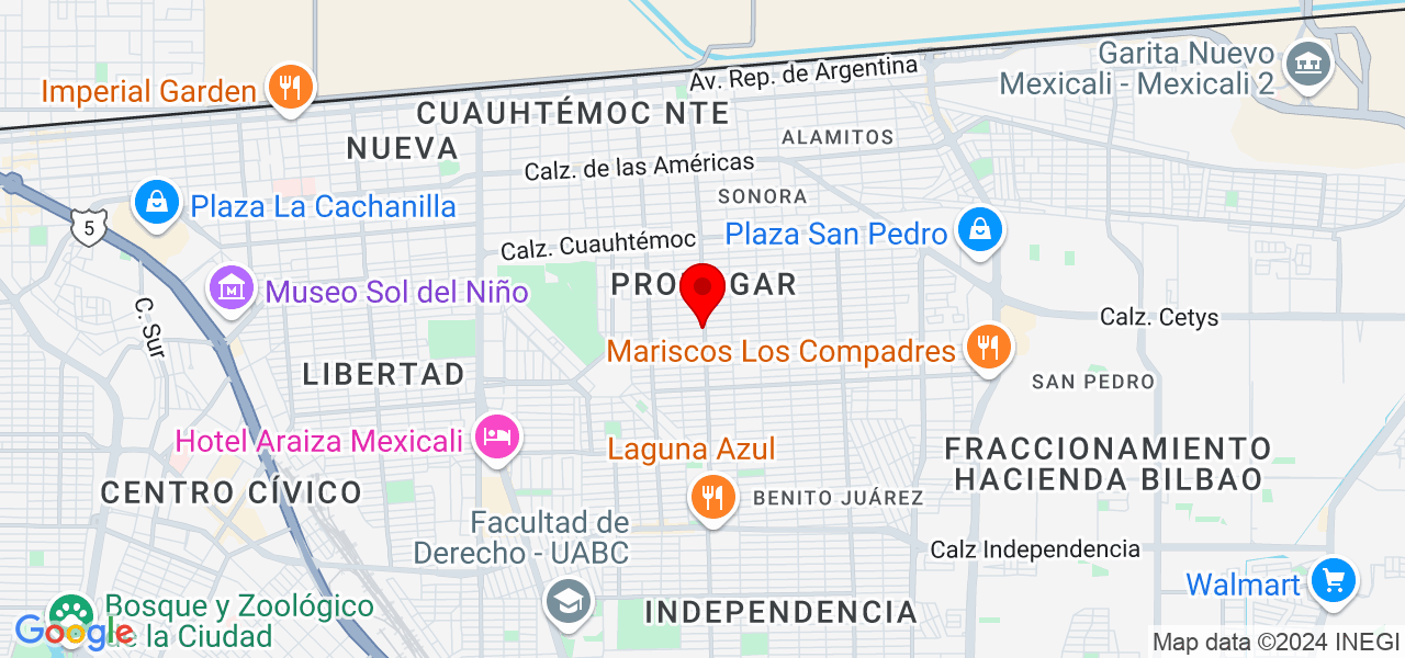 Moisés valadez - Baja California - Mexicali - Map