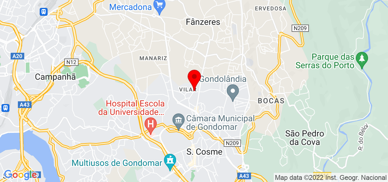 Joaquim Ribeiro - Porto - Gondomar - Mapa