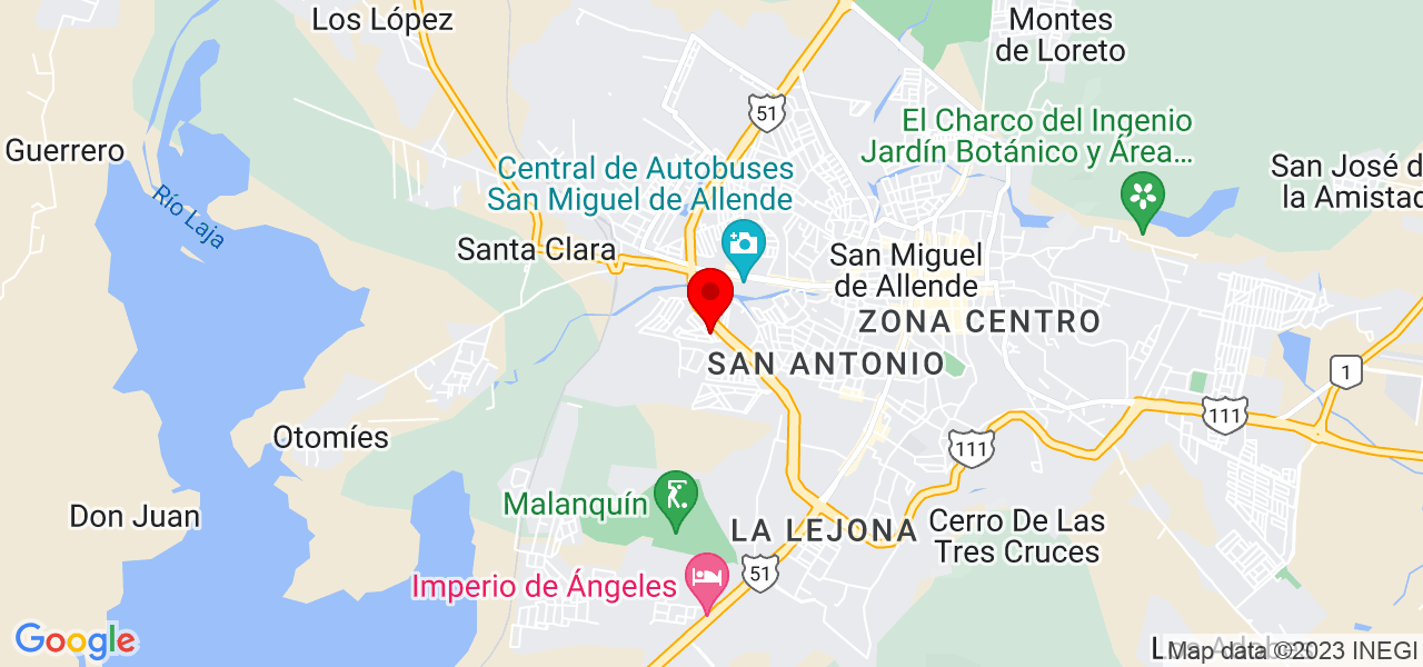Event Rental San Miguel de Allende - Guanajuato - San Miguel de Allende - Mapa