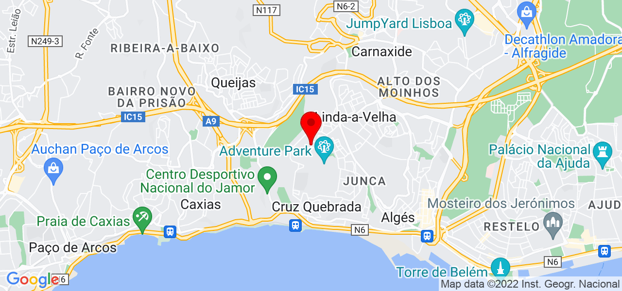 Dra Cristina Motta Veiga - Lisboa - Oeiras - Mapa