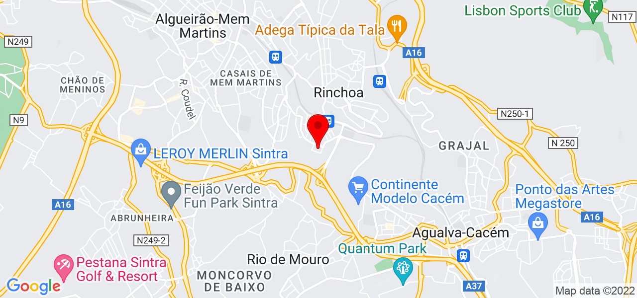 Thiago lima - Lisboa - Sintra - Mapa