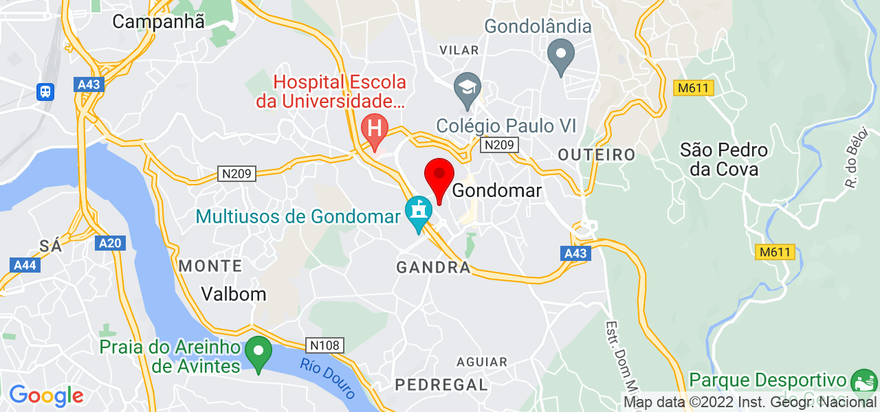 Tiago Vieira - Porto - Gondomar - Mapa