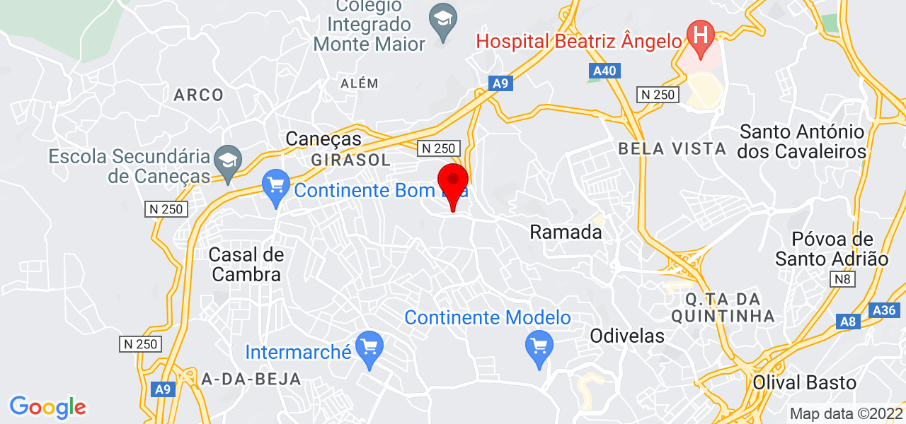 Cl&aacute;udia - Lisboa - Odivelas - Mapa