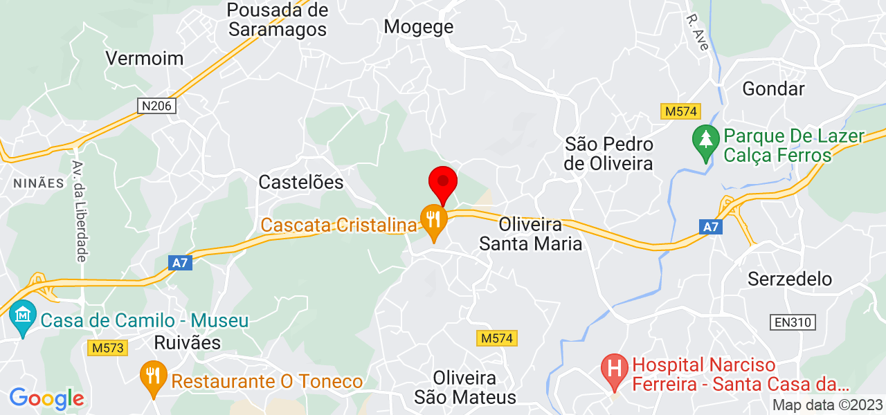 J&eacute;ssica Silva - Braga - Vila Nova de Famalicão - Mapa