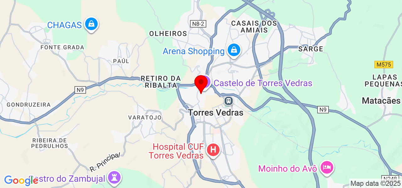 Vinicius - Lisboa - Torres Vedras - Mapa