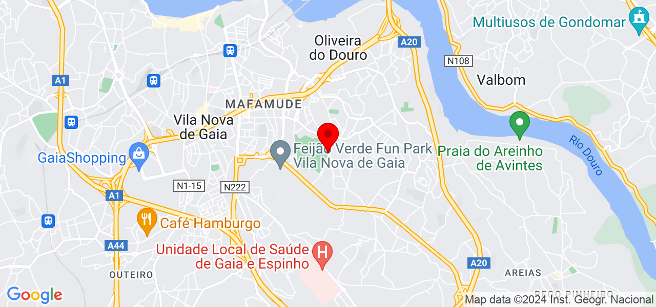 Faiber Medrano - Porto - Vila Nova de Gaia - Mapa