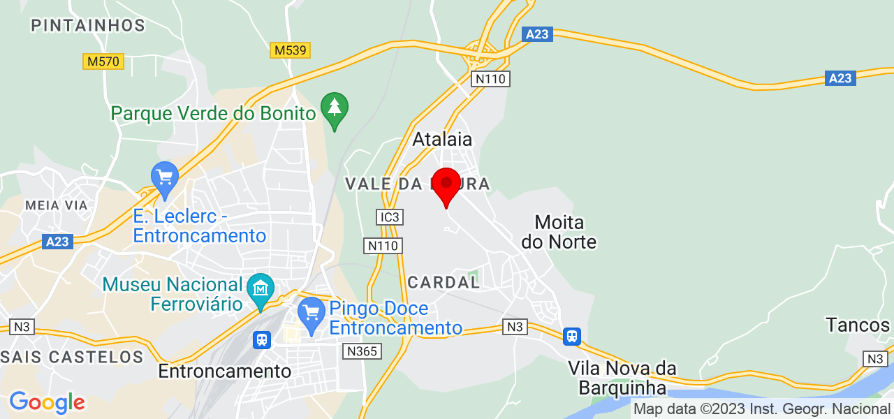 Vera - Santarém - Vila Nova da Barquinha - Mapa