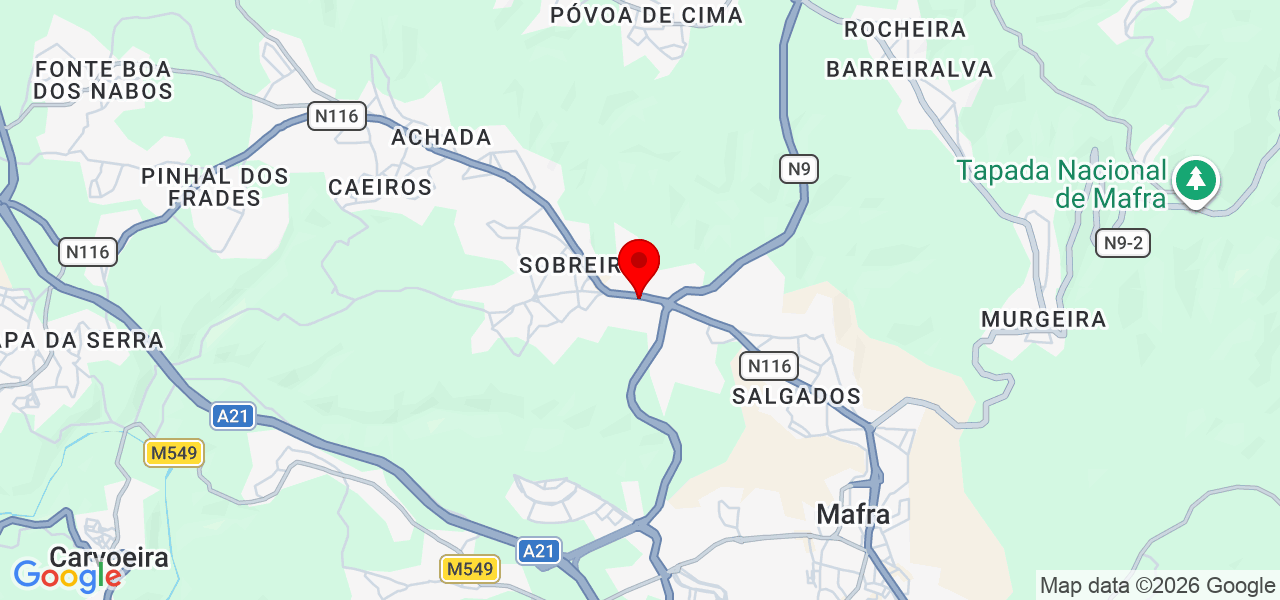Rockland Spa&Massage - Lisboa - Mafra - Mapa