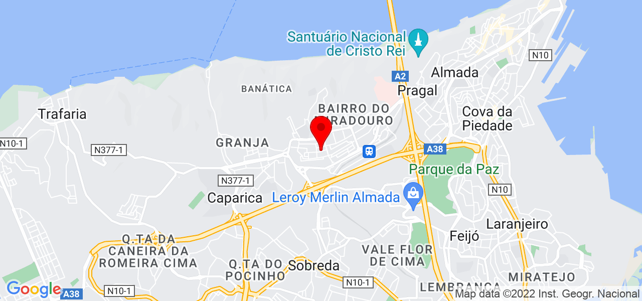 &Acirc;ngelo Woozly - Setúbal - Almada - Mapa