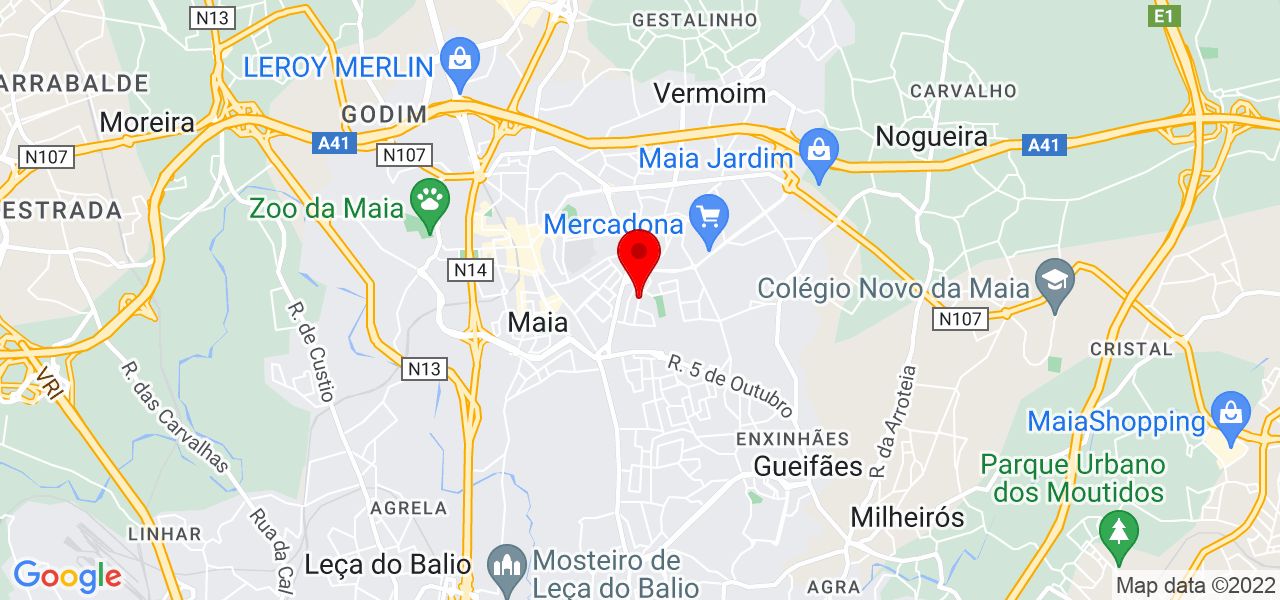 Beatriz Costa - Porto - Maia - Mapa