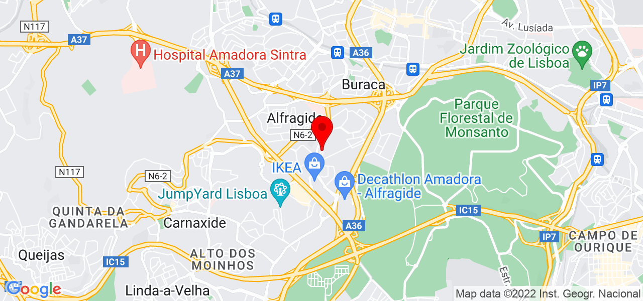 Anna Vaccari - Lisboa - Amadora - Mapa