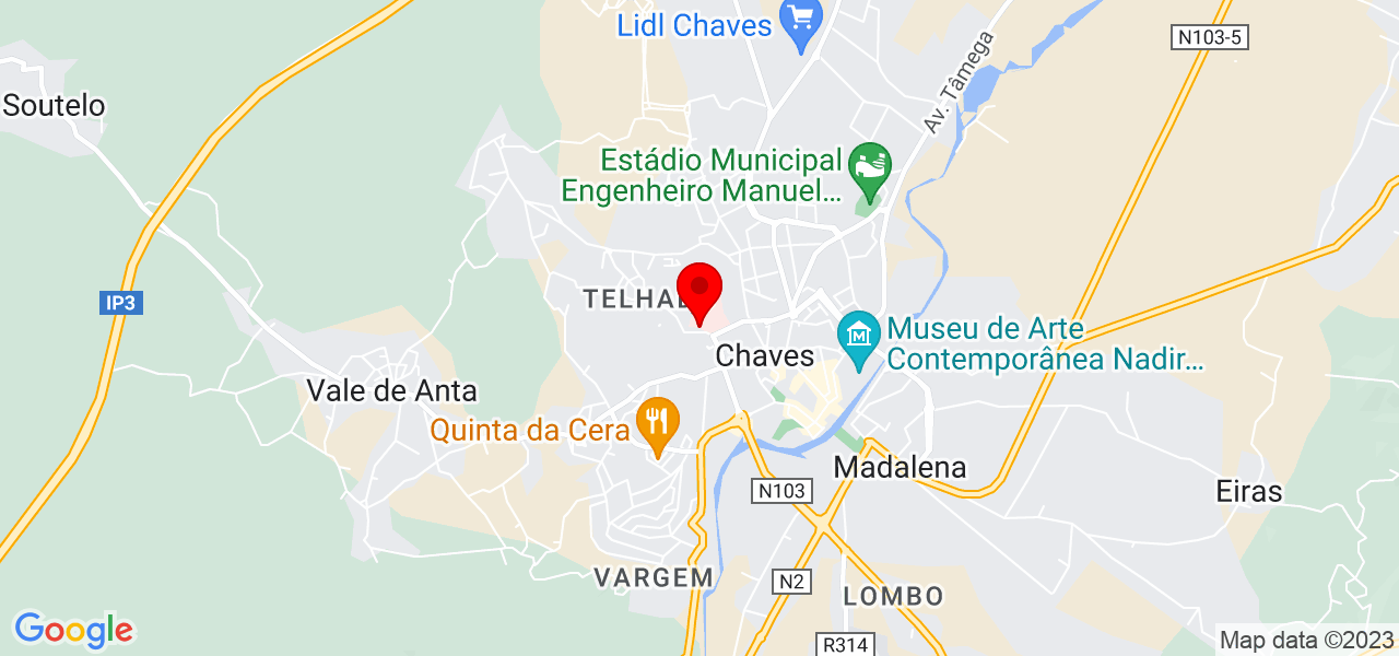 Cl&aacute;udia Ribeiro - Vila Real - Chaves - Mapa