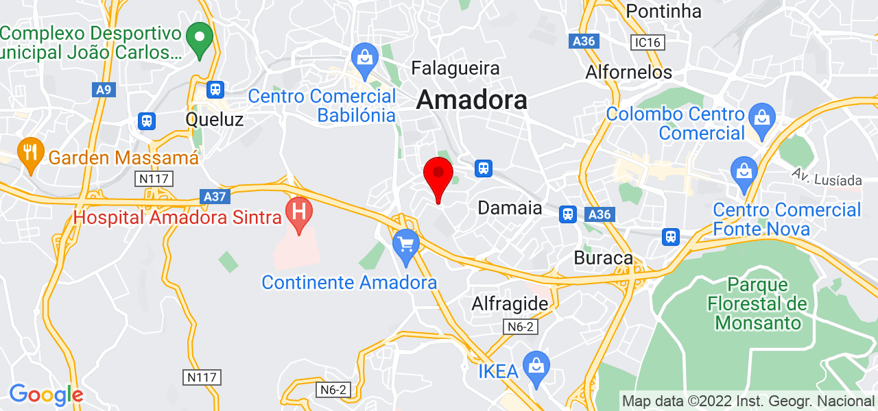 Johann Rosner - Lisboa - Amadora - Mapa