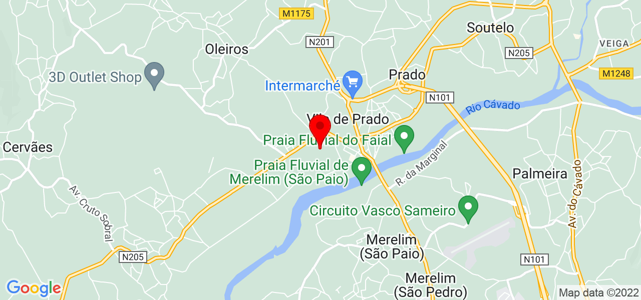 Alexandre Oliveira - Braga - Vila Verde - Mapa