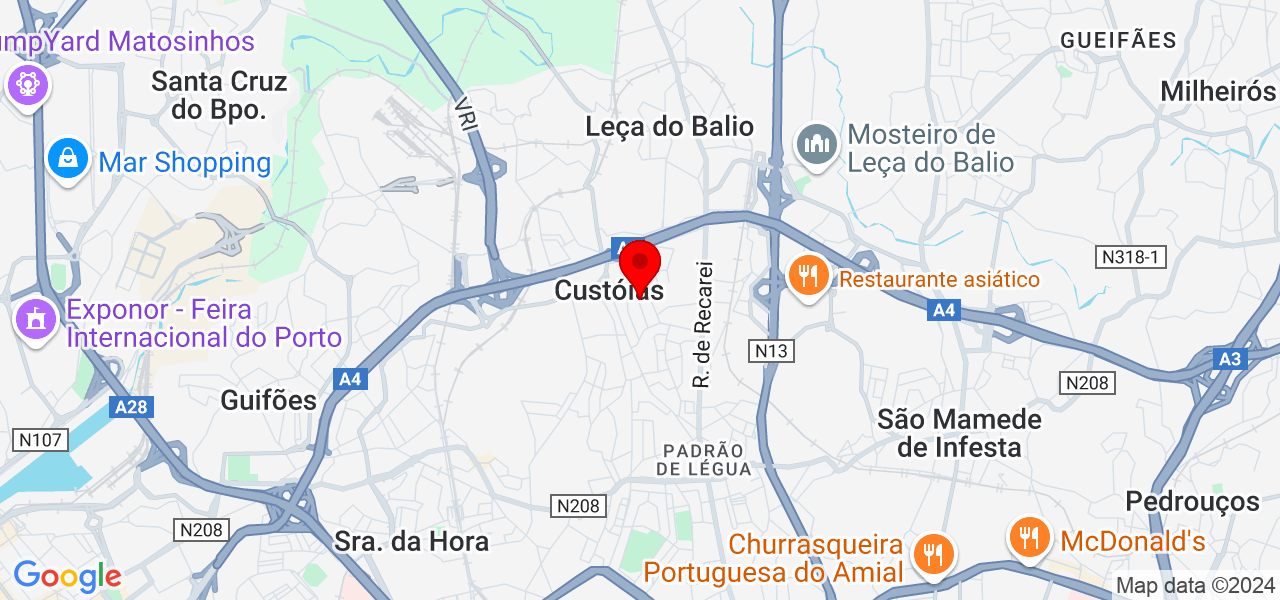 Rui Barbosa - Porto - Matosinhos - Map