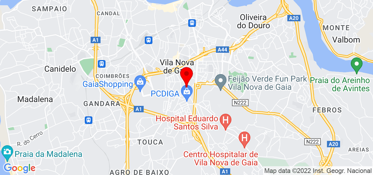 Jaqueline do Couto - Porto - Vila Nova de Gaia - Mapa