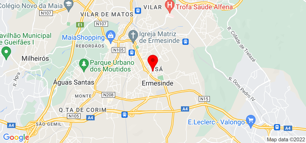 Chama Circus Eventos - Porto - Valongo - Mapa