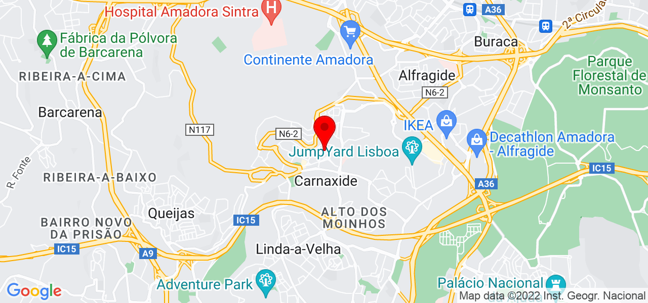 Gabinete de Contabilidade Ant&oacute;nia &amp; Virg&iacute;lio - Lisboa - Oeiras - Mapa