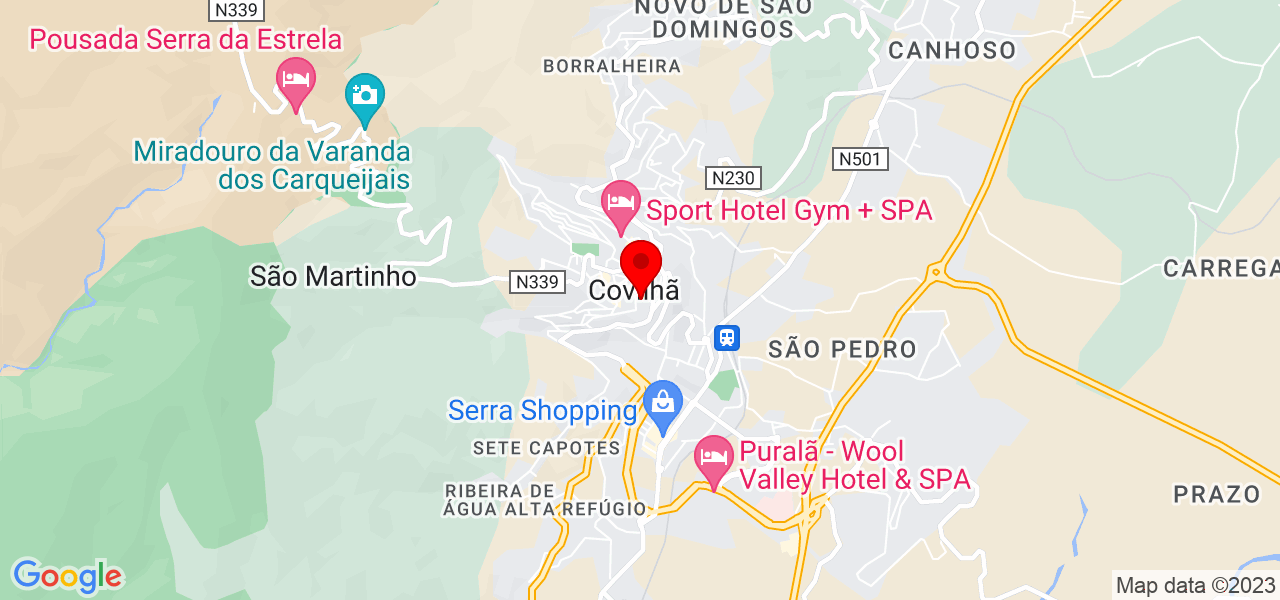 Nsamba Mireille simao Antonio - Castelo Branco - Covilhã - Mapa