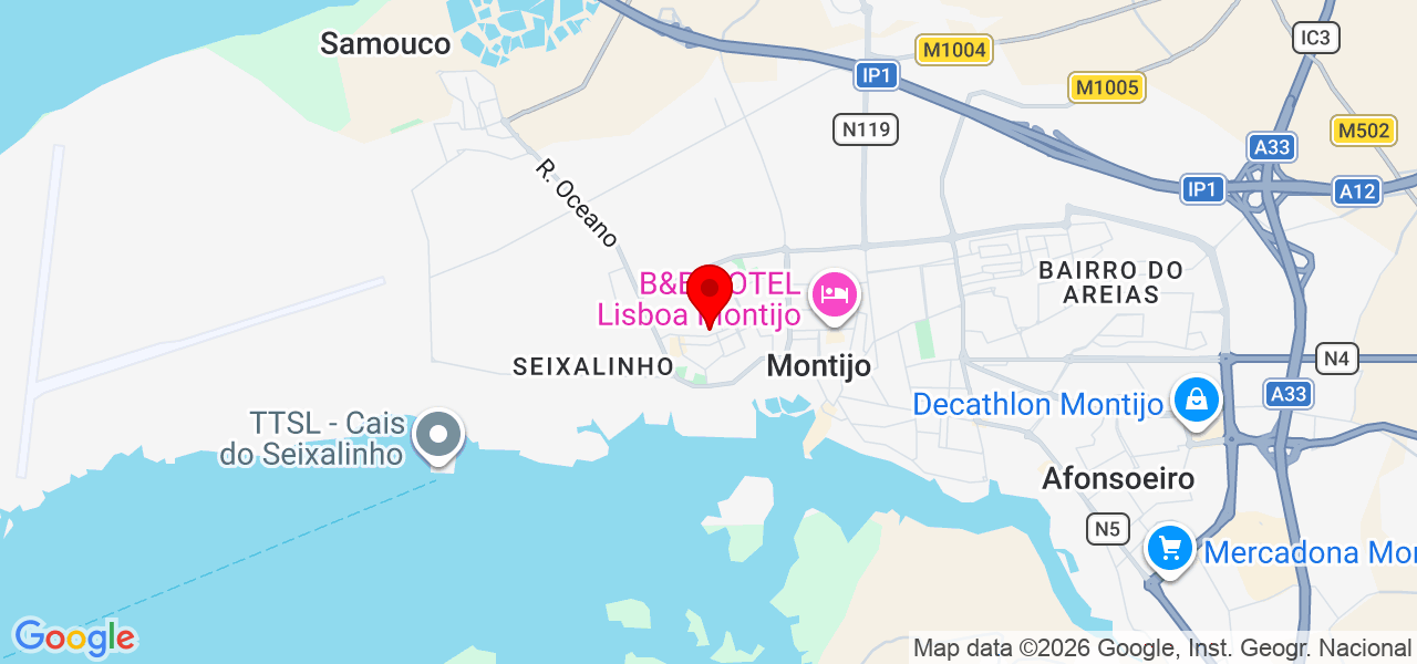 Tank Marcenaria - Setúbal - Montijo - Mapa