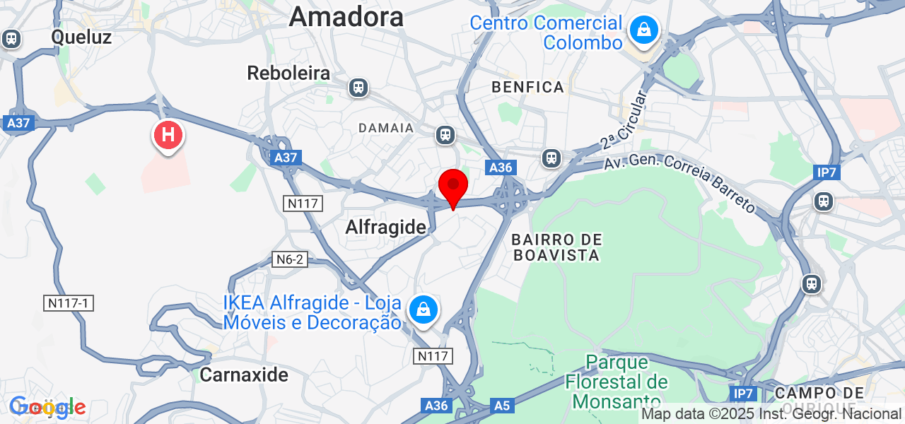 Constança Fonseca - Lisboa - Amadora - Mapa