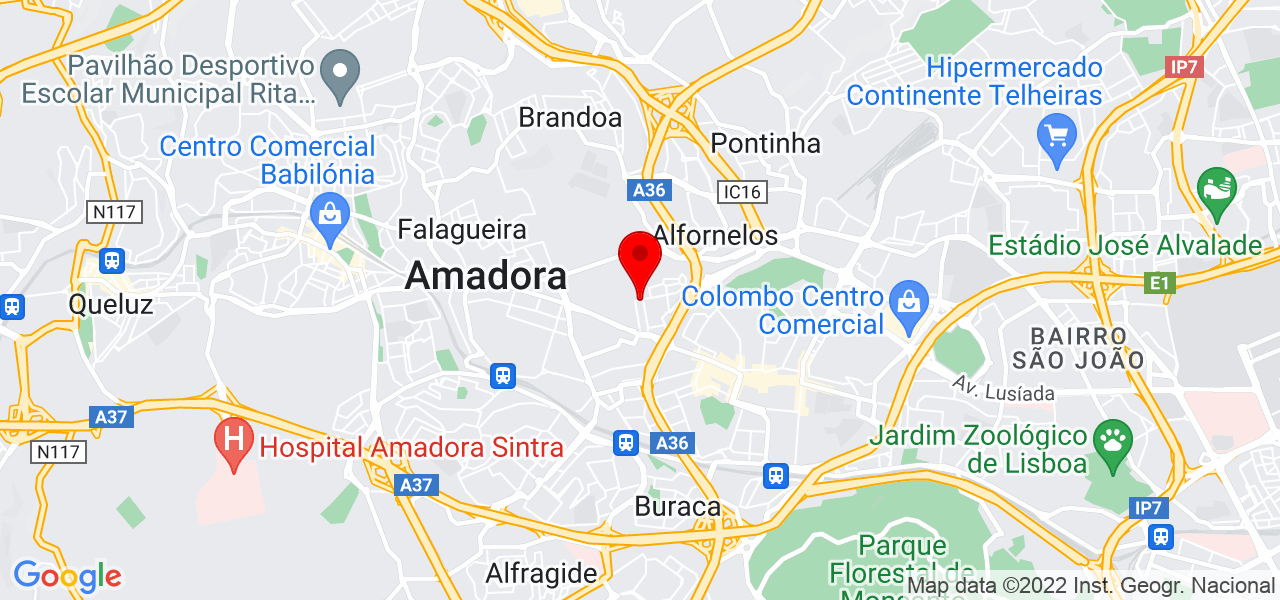 Jaira costa Cerqueira - Lisboa - Amadora - Mapa