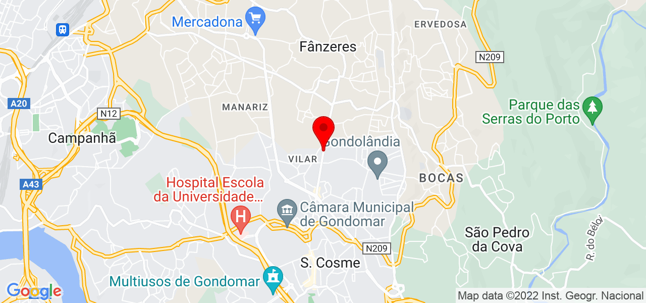 Pedro Silveira - Porto - Gondomar - Mapa