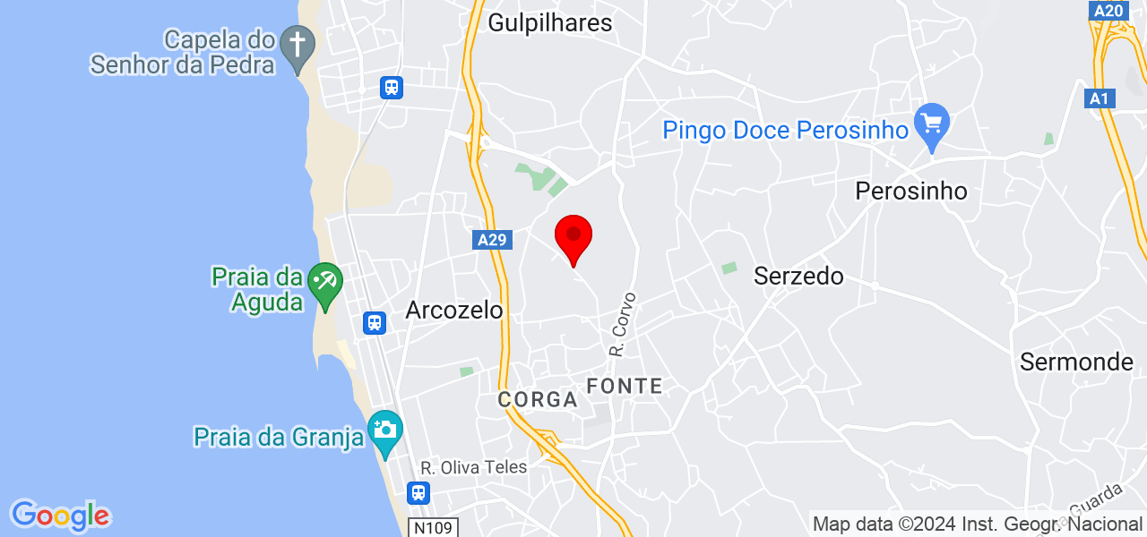 In&ecirc;s Castro - Porto - Vila Nova de Gaia - Mapa