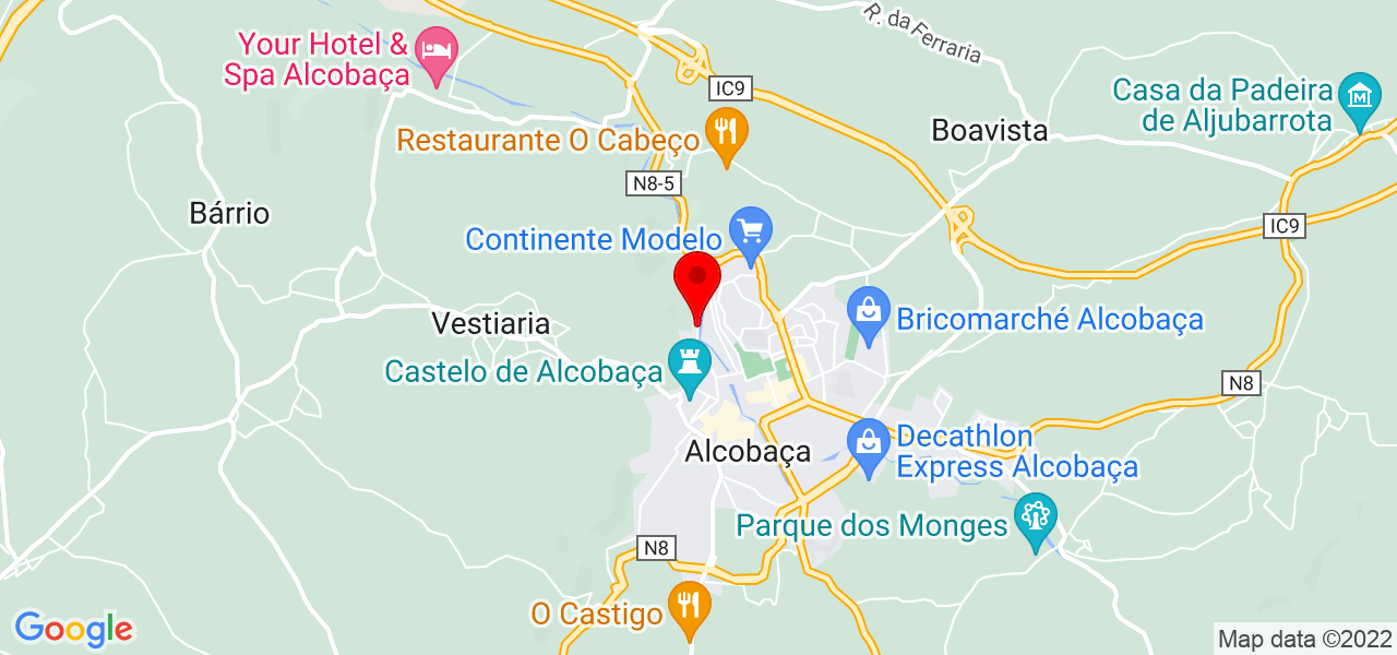 Iris Massa - Leiria - Alcobaça - Mapa