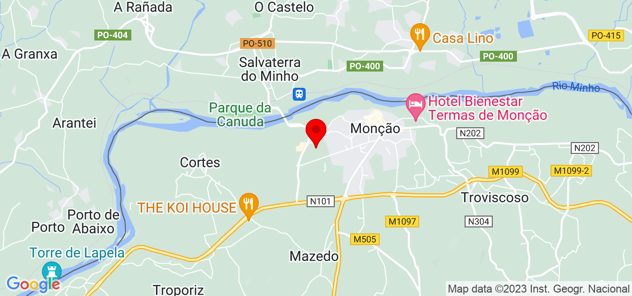 In&ecirc;s - Viana do Castelo - Monção - Mapa