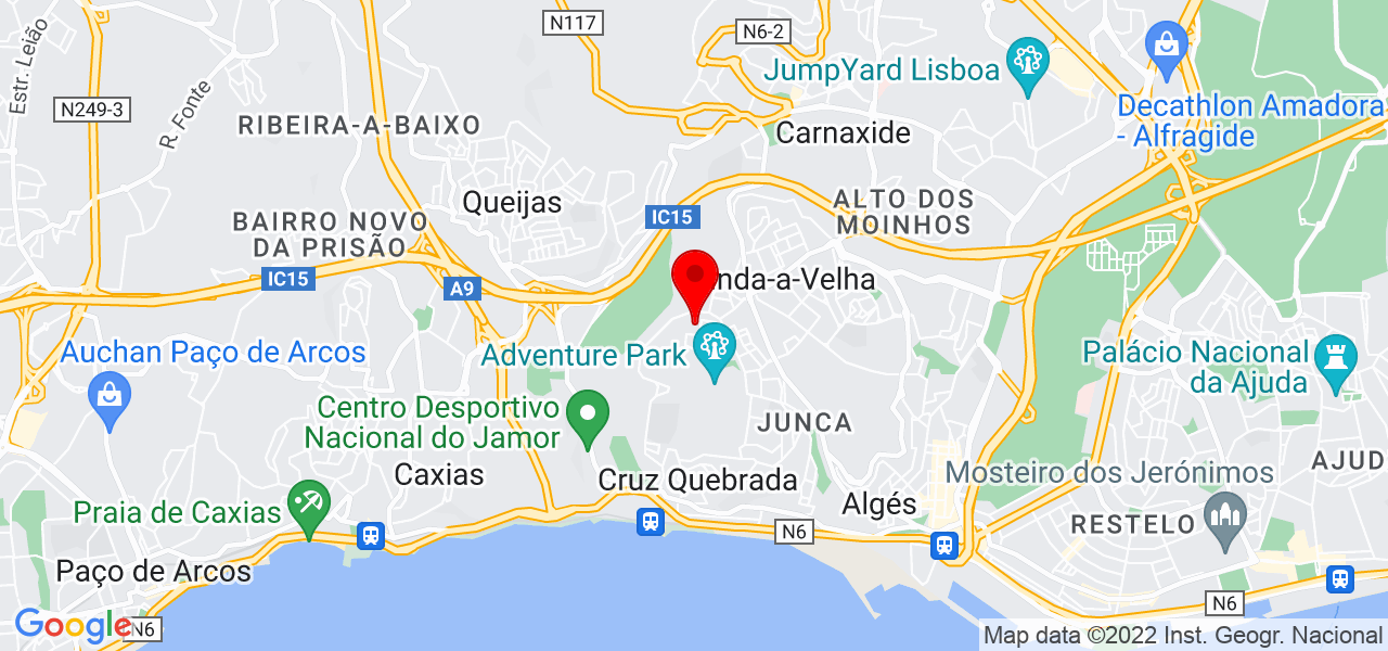 Francisco - Lisboa - Oeiras - Mapa